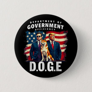 Mens Womens Doge Department Of Government 6 Cm Round Badge
