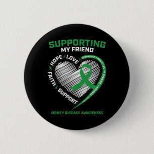 Men's Women's Friend Kidney Disease Awareness Gift 6 Cm Round Badge