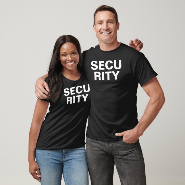Mens Womens Front & Back Print Unisex Security T-Shirt (Unisex)