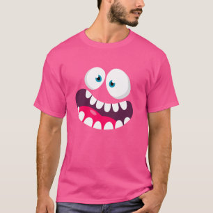 Men's Women's Fun Cute Monster Face Halloween Cost T-Shirt