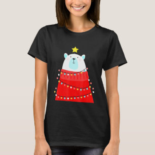 Mens Womens Kids Christmas Polar Bear With Xmas Tr T-Shirt