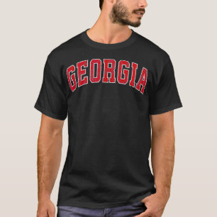 Mens Womens Kids Georgia GA Vintage Sports Red Var T-Shirt