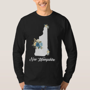 Mens Womens Kids New Hampshire Home State Map Flow T-Shirt