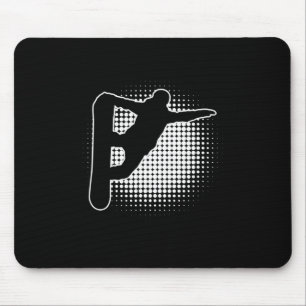 Men's Women's Snowboarding Snowboarder Mouse Pad