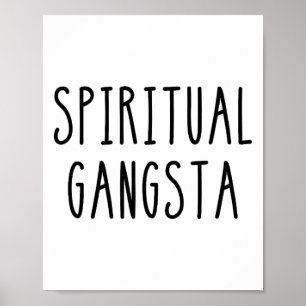 Mens Womens Yogi Funny Yoga Spiritual Gangsta  Poster