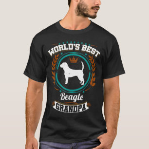 Mens Worlds Best Beagle Grandpa Granddog T-Shirt