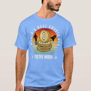 Mens World's Best Crypto Dad Blockchain Bitcoin Fa T-Shirt