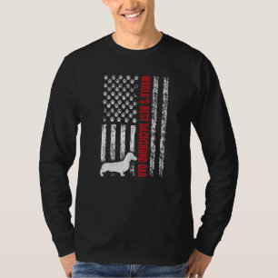 Mens World's Best Dachshund Dad Vintage American U T-Shirt