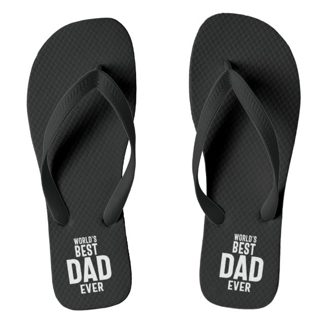 Mens World's Best Dad Ever Jandals (Footbed)