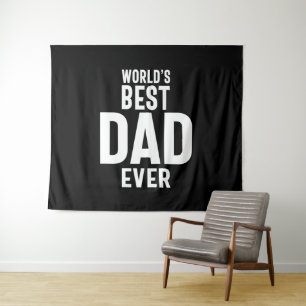 Mens World's Best Dad Ever Tapestry
