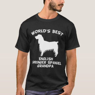 Mens Worlds Best English Springer Spaniel Grandpa  T-Shirt