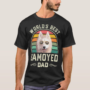 Mens Worlds Best Samoyed Dad Vintage Dog Dad T-Shirt