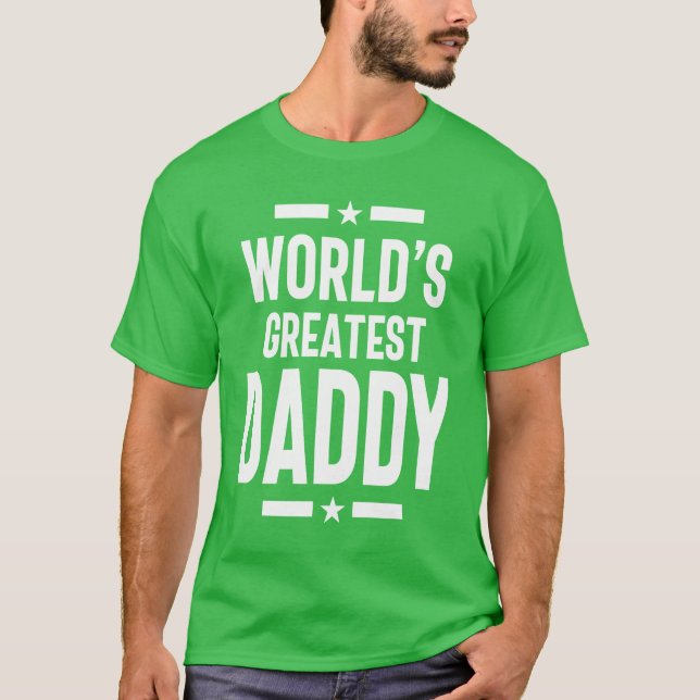 Mens World's Greatest Daddy Father Gift T-Shirt (Front)
