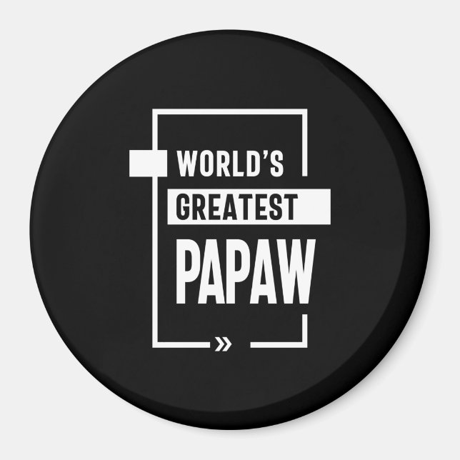 Mens World's Greatest Papaw Gift Magnet (Front)