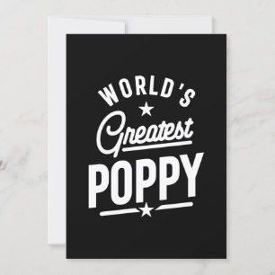 Mens World's Greatest Poppy Father's Day Gift Invitation