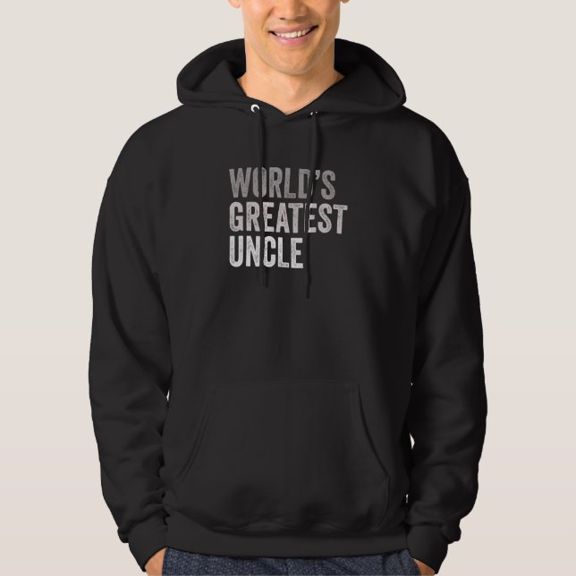Mens Worlds Greatest Uncle Hoodie (Front)