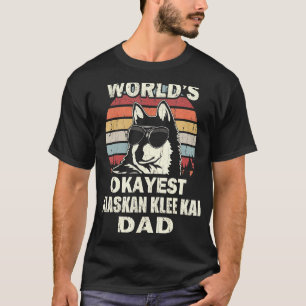 Mens Worlds Okayest Alaskan Klee Kai Dad Vintage R T-Shirt