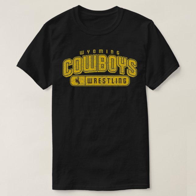Mens Wyoming Cowboys Apparel Wrestling Pill  T-Shirt (Design Front)