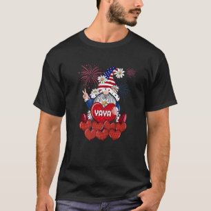 Mens Yaya Gnome Loves Sweet Heart American 4th Of T-Shirt