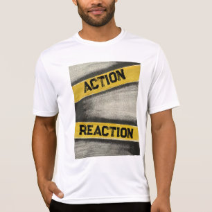 Men's Yellow & Graphite "Action and Reaction" T-Shirt