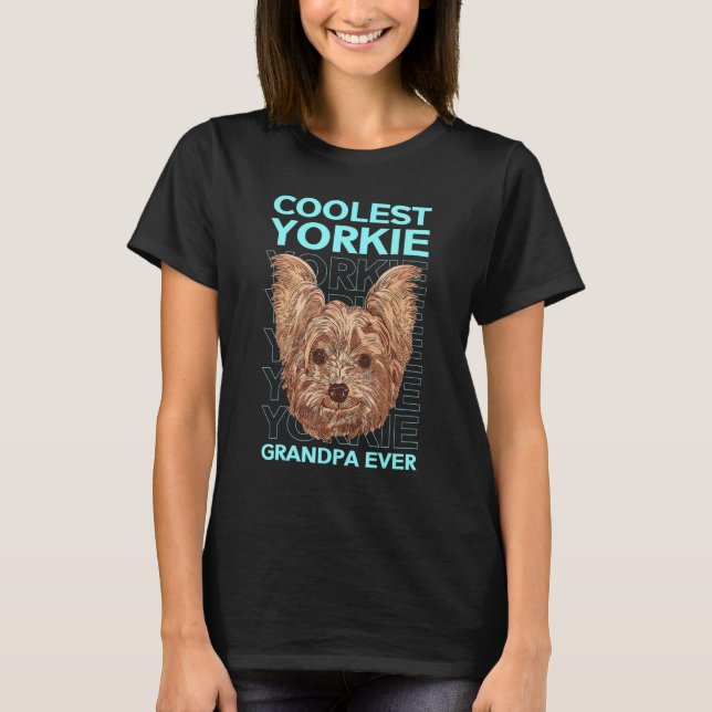 Mens Yorkie Grandpa Dog Owner Yorkshire Terrier T-Shirt (Front)