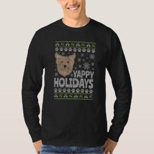 Mens Yorkie Ugly Christmas Yorkshire Terrier T-Shirt