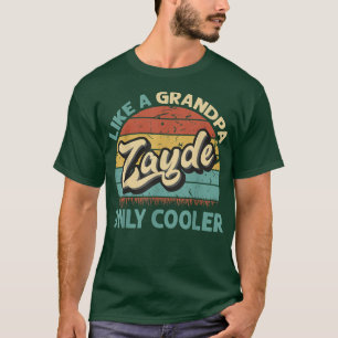 Mens Zayde Like A Grandpa Only Cooler Vintage Dad T-Shirt
