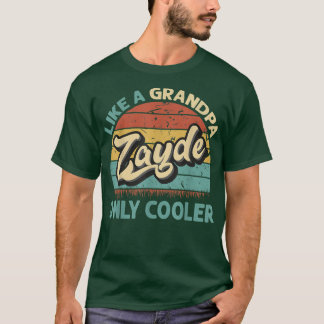Mens Zayde Like A Grandpa Only Cooler Vintage Dad  T-Shirt