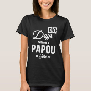 Mens Zero Days Without a Papou Joke T-Shirt