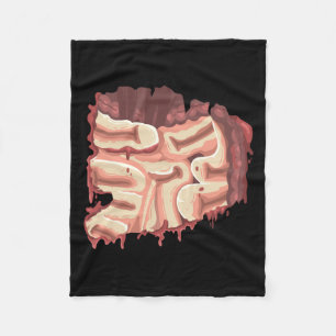 Mens Zombie Entrails Inside Guts Stomach Halloween Fleece Blanket