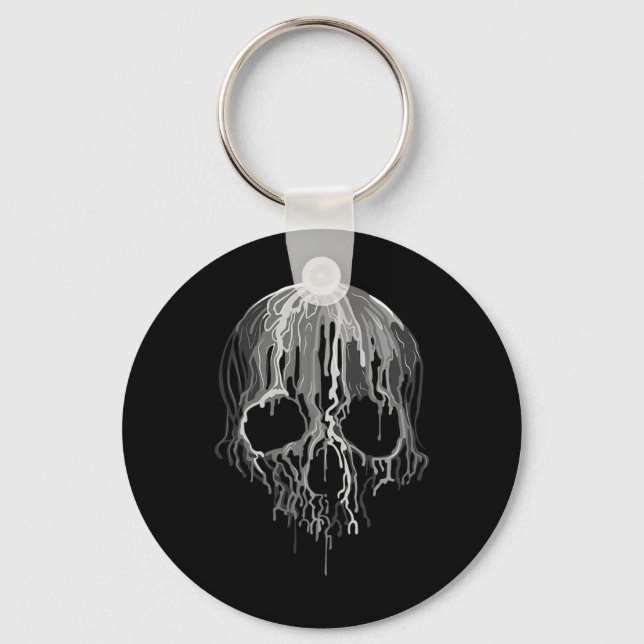 Mens Zombie Hunter Scary Halloween  Key Ring (Front)