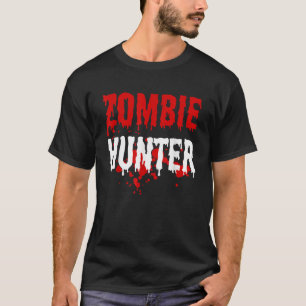 Mens Zombie Hunter Scary Halloween T-Shirt