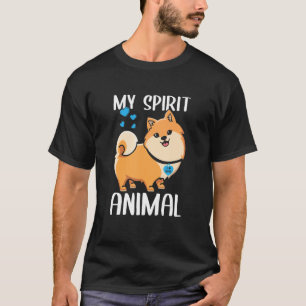 Mens Zwergspitz Dog I Love Dad Heart My Spirit Ani T-Shirt