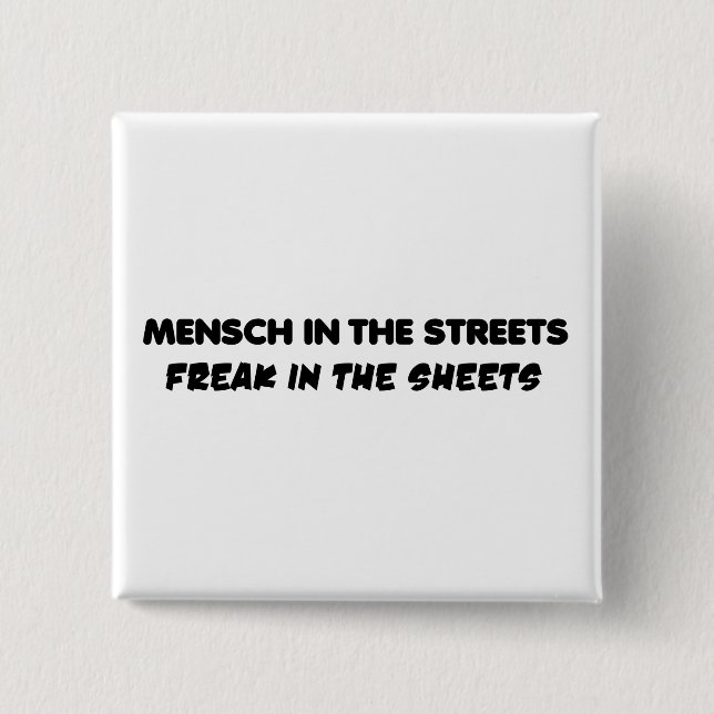 mensch 15 cm square badge (Front)