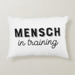 Mensch in Training Nursery Accent Pillow<br><div class="desc">This adorable Yiddish themed pillow is perfect for your son's nursery!</div>