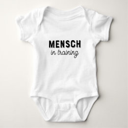 Mensch in Training Yiddish Baby Bodysuit