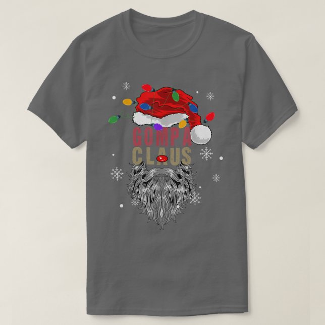 MensClaus Ugly Christmas Santa With Light Grandpa  T-Shirt (Design Front)