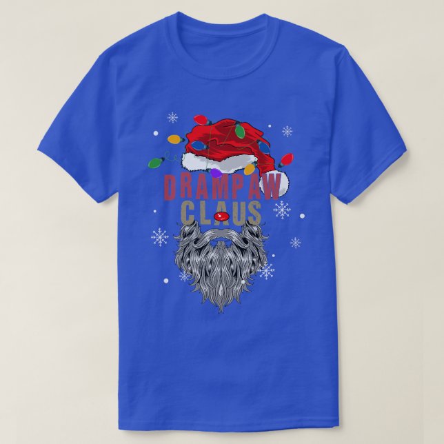 MensClaus Ugly Christmas Santa With Light Grandpa  T-Shirt (Design Front)