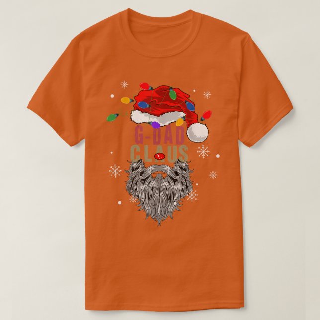 MensClaus Ugly Christmas Santa With Light Grandpa  T-Shirt (Design Front)