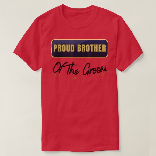 Mensfor Brother Wedding Party Gift Brother of the  T-Shirt (Design Front)