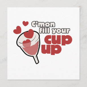 menstrual cup humour invitation