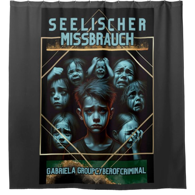 mental abuse shower curtain (Front)