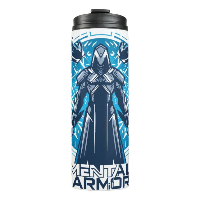 Mental Armor - Hoodie Warrior Figure Thermal Tumbler (Front)