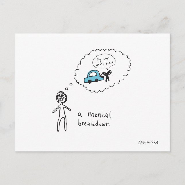 mental breakdown postcard (Front)
