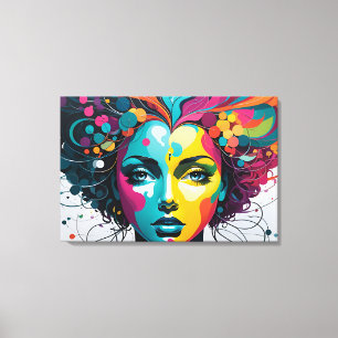 Mental health abstract art canvas print