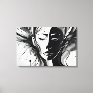 Mental health abstract art canvas print