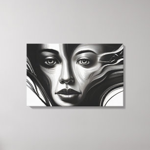 Mental health abstract art canvas print