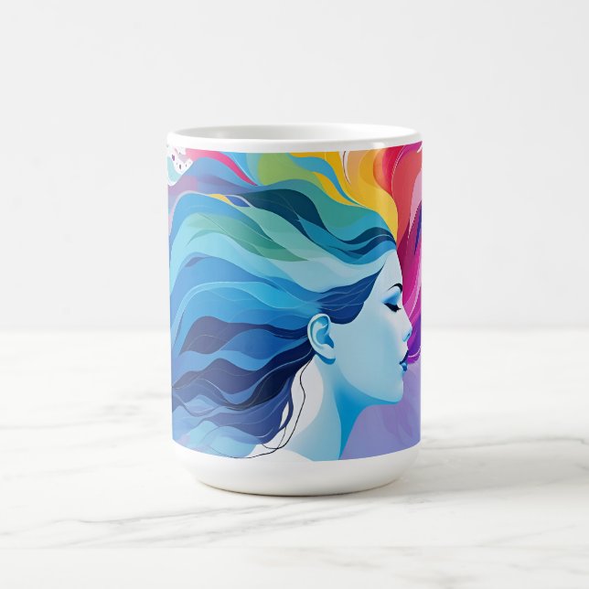 Mental health abstract art coffee mug (Center)