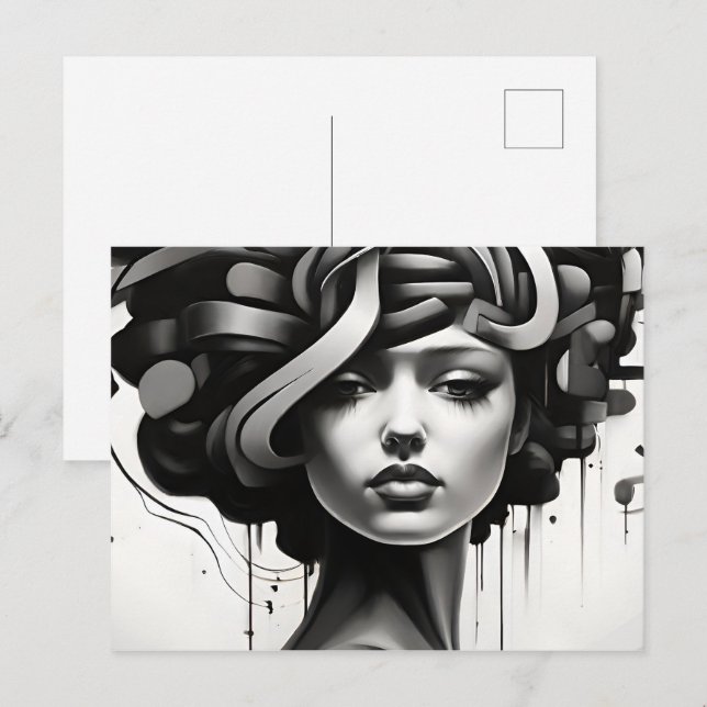 Mental health  abstract art postcard (Front/Back)