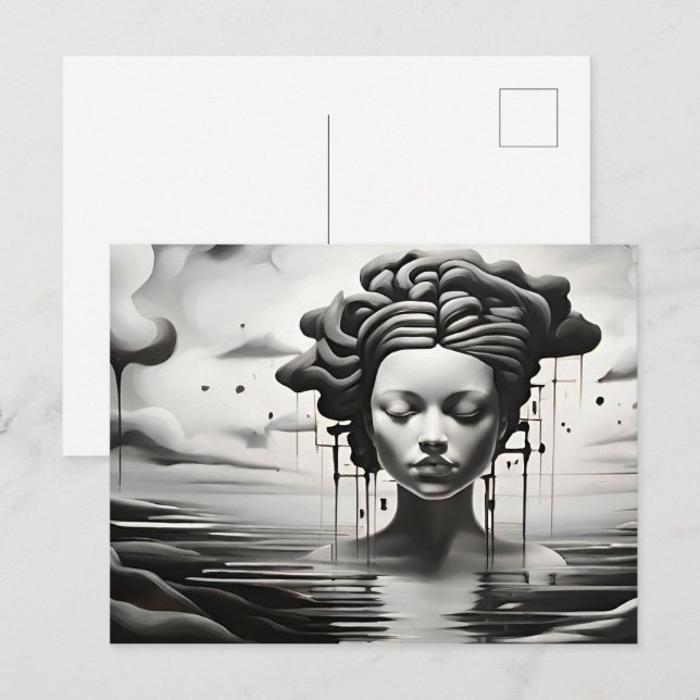 Mental health  abstract art postcard (Front/Back)